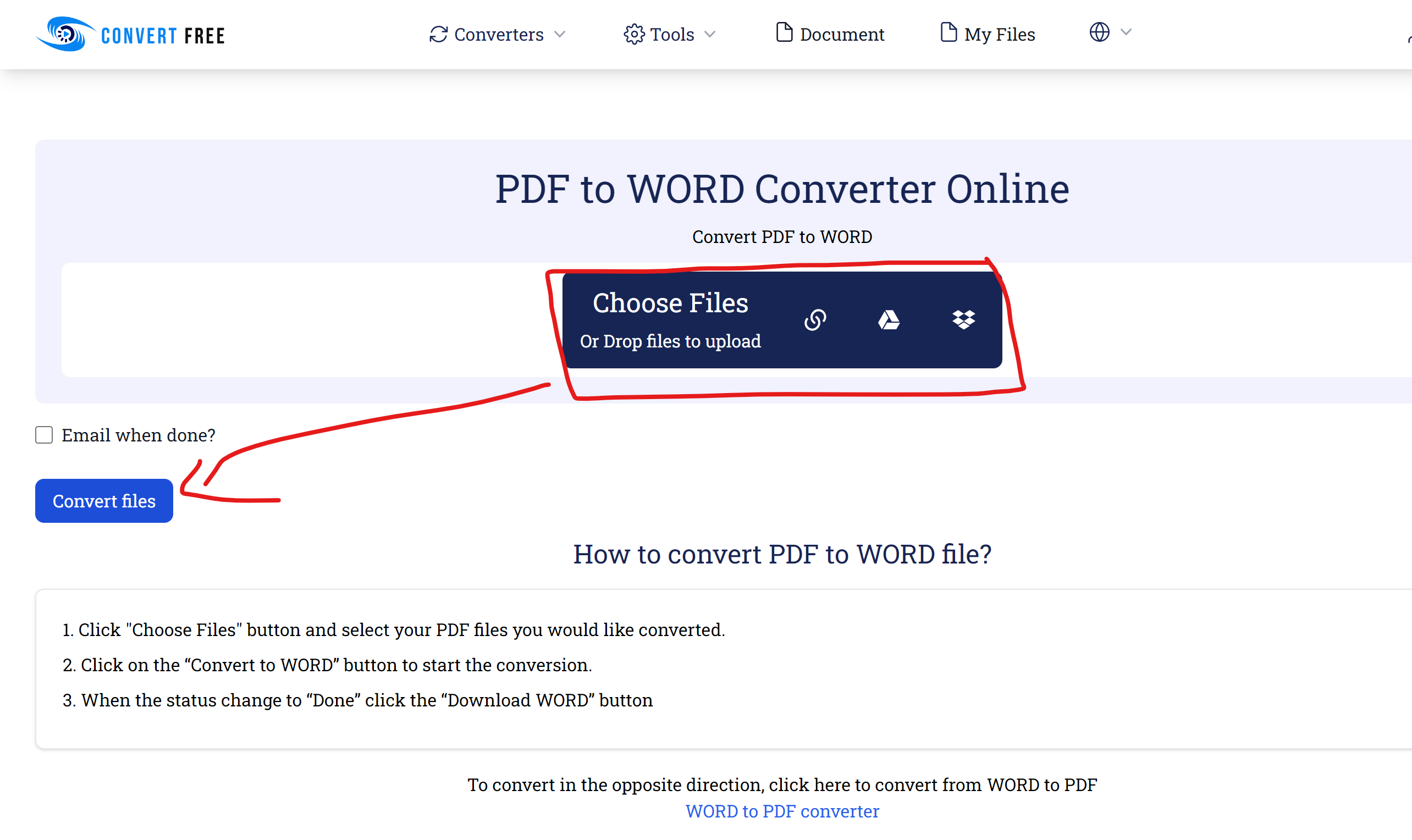 PDF to WORD Converter Online