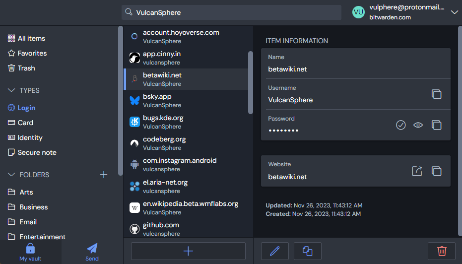 Bitwarden interface screenshot 2