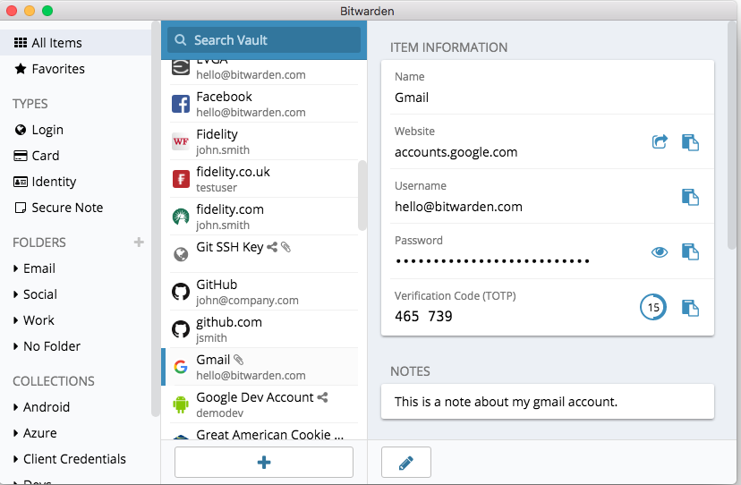 Bitwarden interface screenshot 3