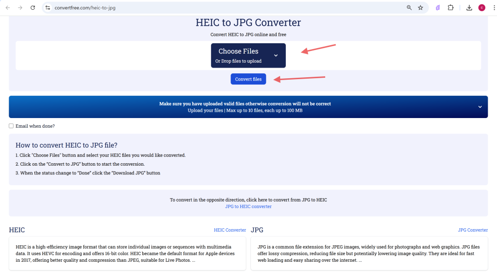 HEIC to JPG Converter
