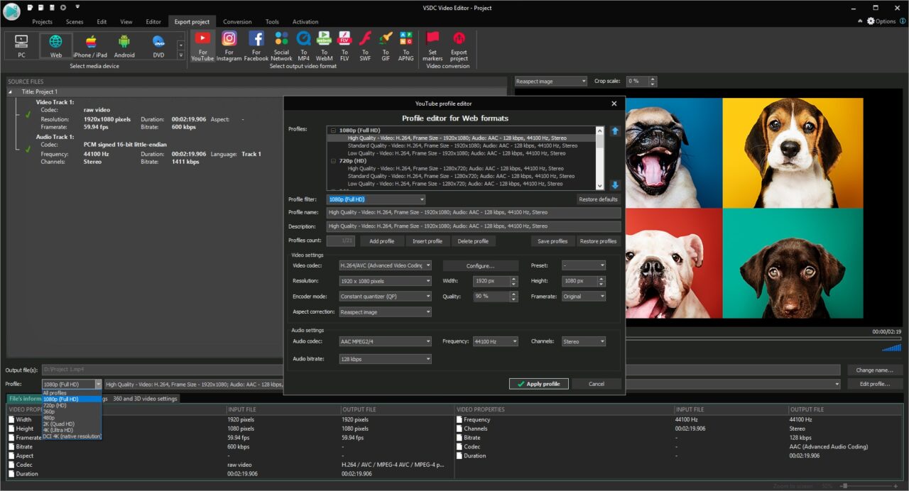 VSDC Free Video Editor interface screenshot 1