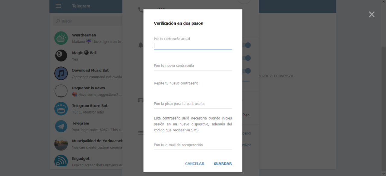 Telegram interface screenshot 3
