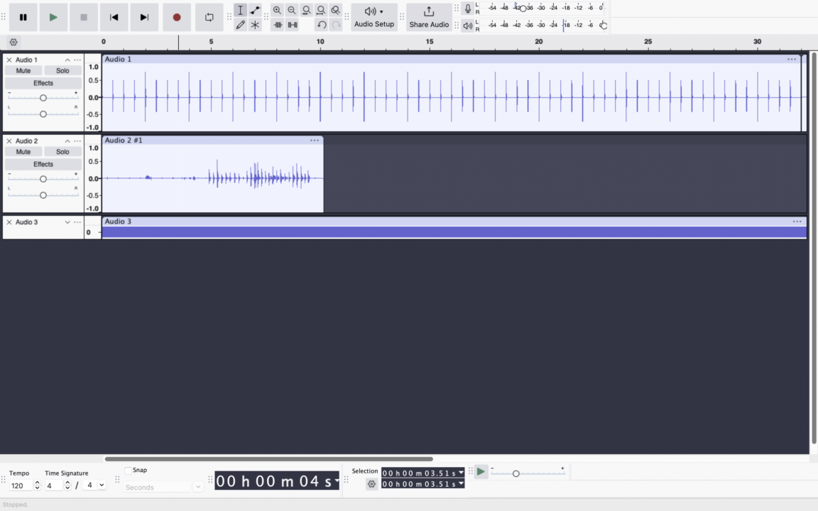 Audacity interface screenshot 1