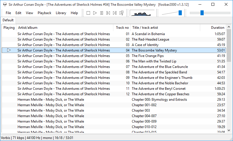 foobar2000 interface screenshot 3