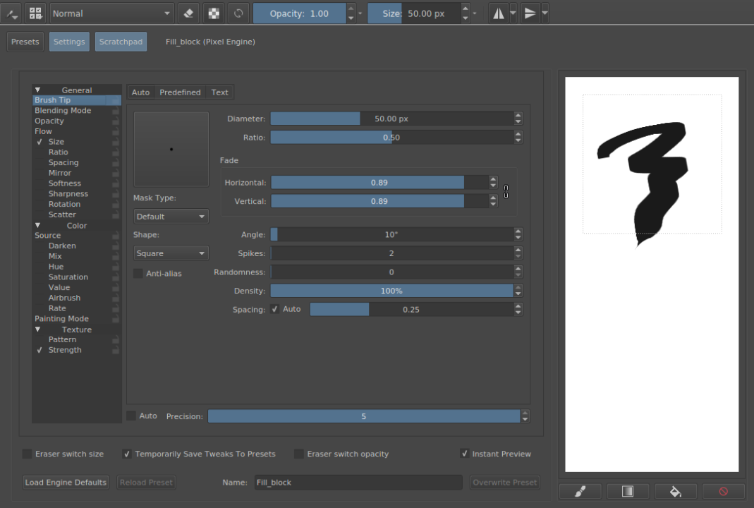 Krita interface screenshot 2