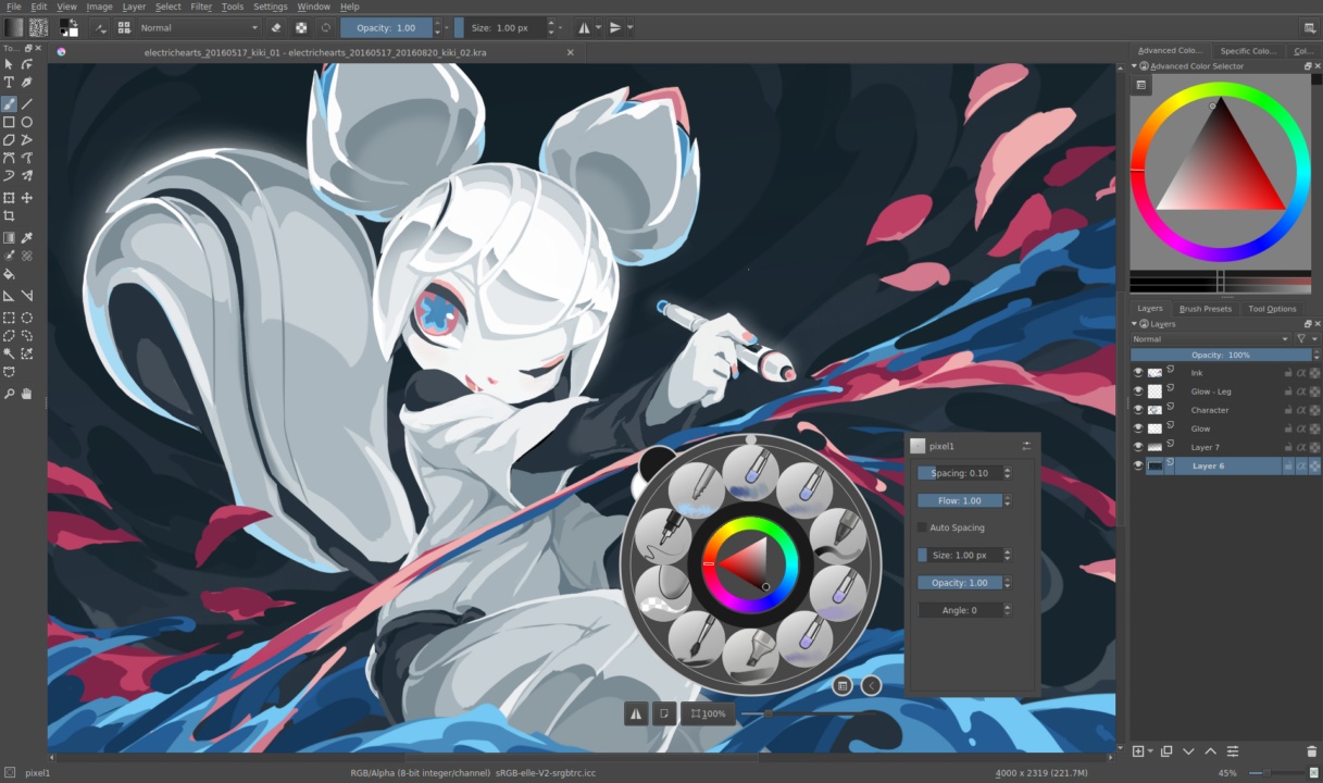 Krita interface screenshot 3